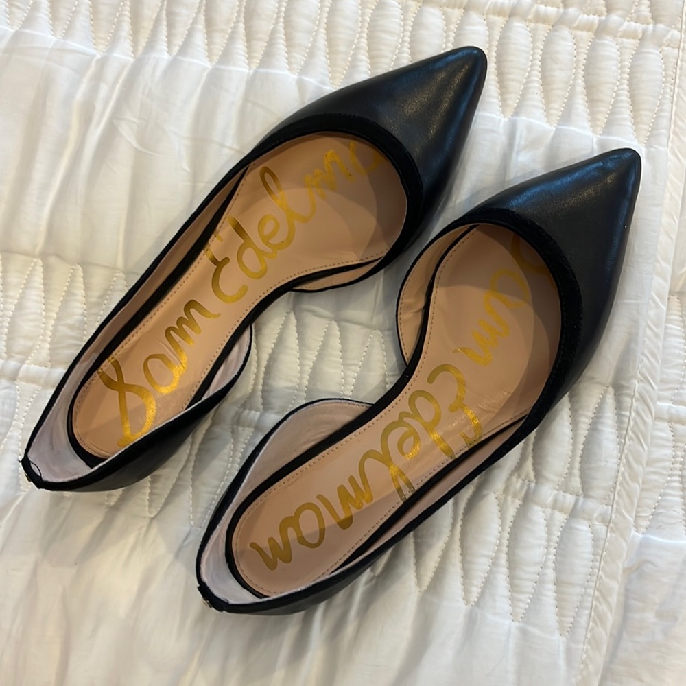Sam Edelman Black Leather Flats